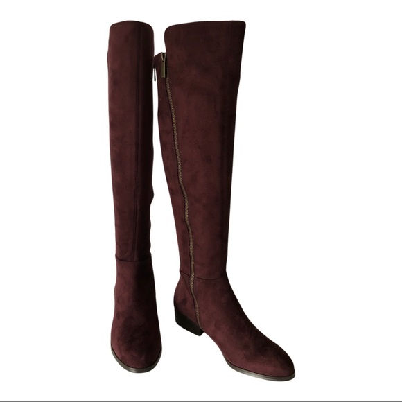 Michael Kors Damson Stretch Tall Suede Boots - Picture 1 of 8